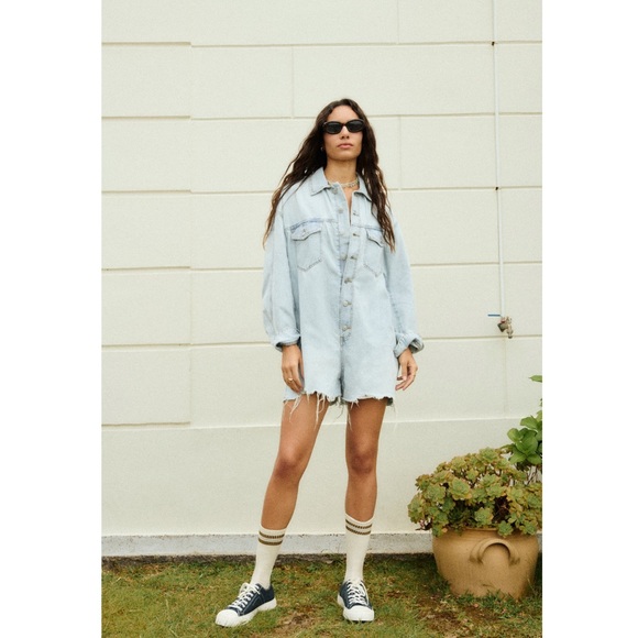 Zara Denim Jumpsuit - Picture 3 of 10